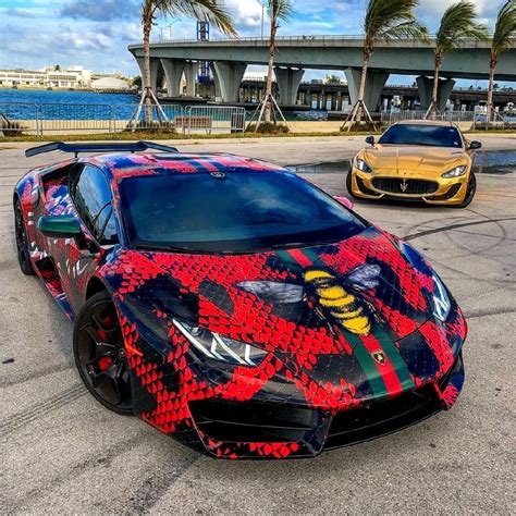 gucci snake wrap on car